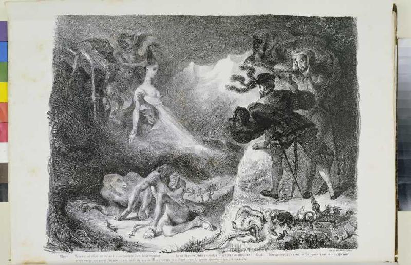 Faust und Gretchen, Walpurgisnacht. de Ferdinand Victor Eugène Delacroix