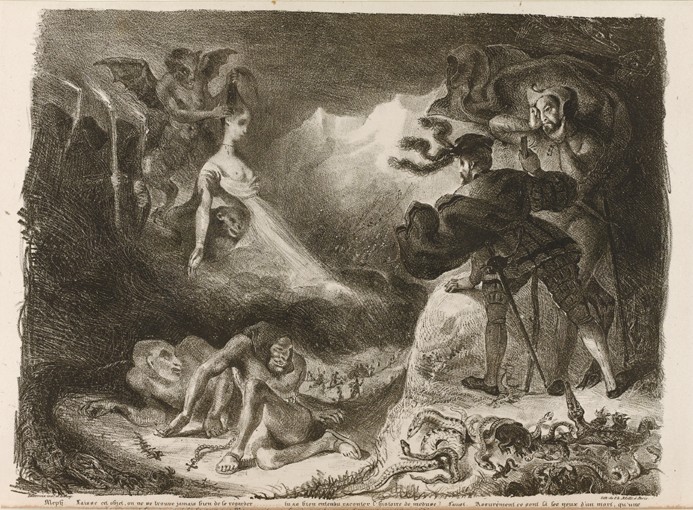 Illustration to Goethe's Faust de Ferdinand Victor Eugène Delacroix
