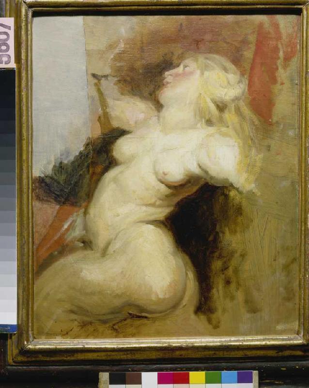 Copy of a naked woman figure from the Medici cycle de Ferdinand Victor Eugène Delacroix