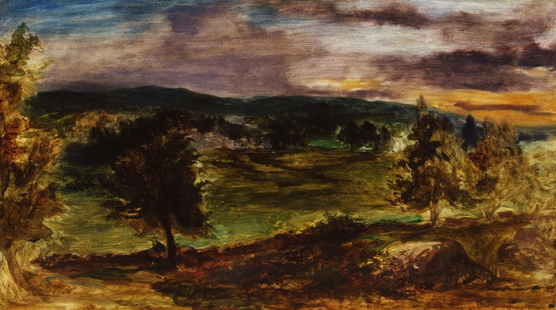 Landscape at Champrosay de Ferdinand Victor Eugène Delacroix