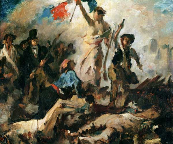 Study for Liberty Leading the People de Ferdinand Victor Eugène Delacroix