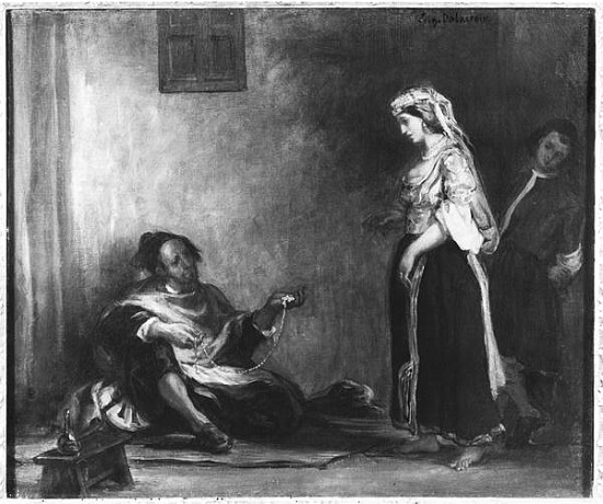 The Arab Merchant de Ferdinand Victor Eugène Delacroix
