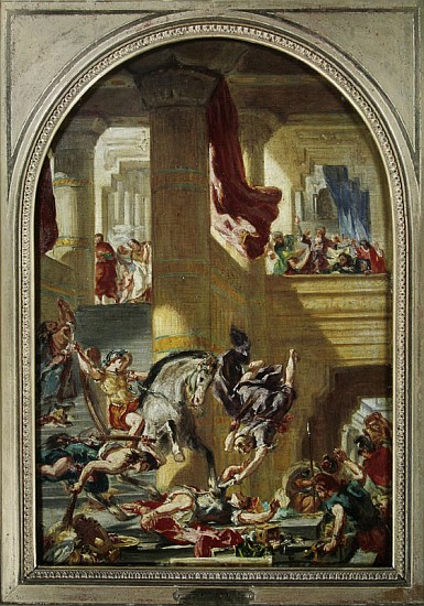The Expulsion of Heliodorus from the Temple, c.1857 de Ferdinand Victor Eugène Delacroix