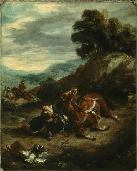 Byron, Tod des Lara / Gem.v.Delacroix