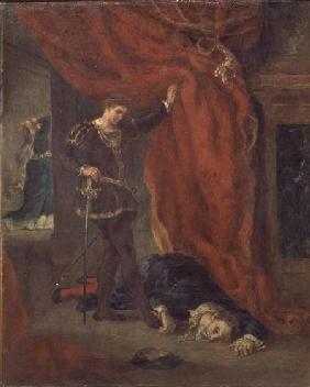 Hamlet before the body of Polonius