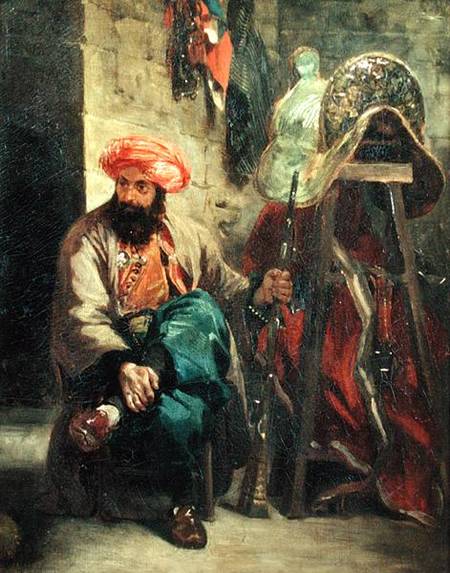 The Turk with a Saddle de Ferdinand Victor Eugène Delacroix