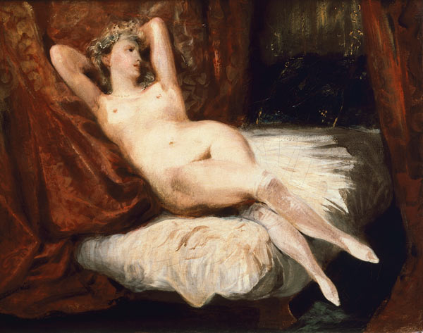 Woman with White Stockings de Ferdinand Victor Eugène Delacroix