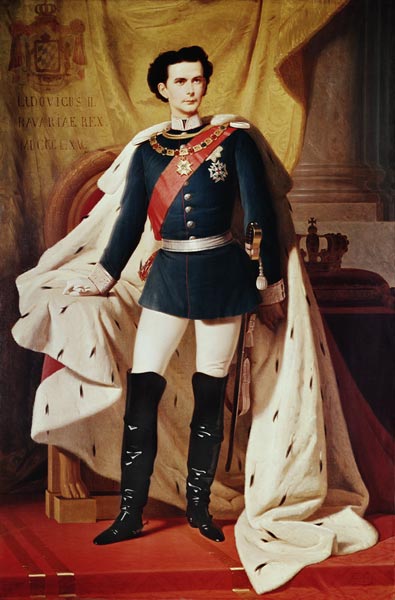 Portrait of Ludwig II (1845-86)of Bavaria in uniform de Ferdinand II Piloty