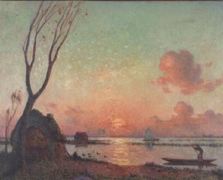 Sunset in Grande Briere de Fernand Loyen du Puigaudeau
