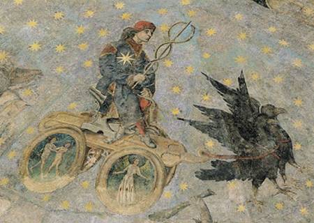 The Chariot of Mercury, detail from the vaulting of the 'Cielo de Salamanca' de Fernando Gallegos