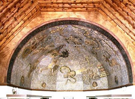 View of the vault depicting the 'Cielo de Salamanca' de Fernando Gallegos