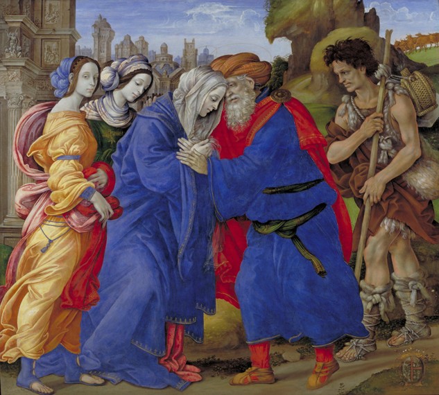 Meeting of Saints Joachim and Anne at the Golden Gate de Filippino Lippi