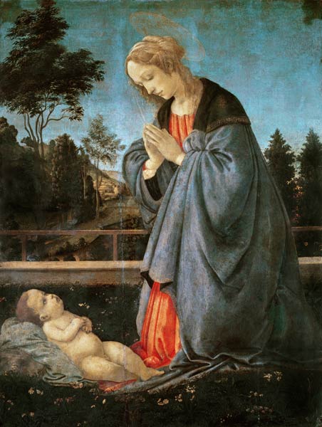 Madonna worshipping the Child, c.1477-80 de Filippino Lippi