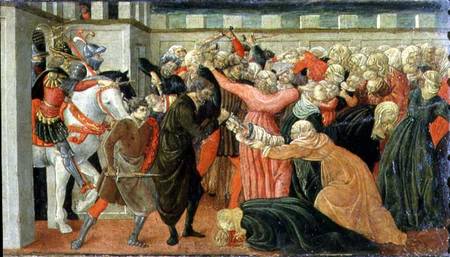 The Massacre of the Innocents, detail of a predella panel de Filippino Lippi