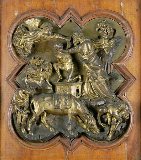 The Sacrifice of Isaac, bronze competition relief for the Baptistry Doors, Florence de Filippo  Brunelleschi