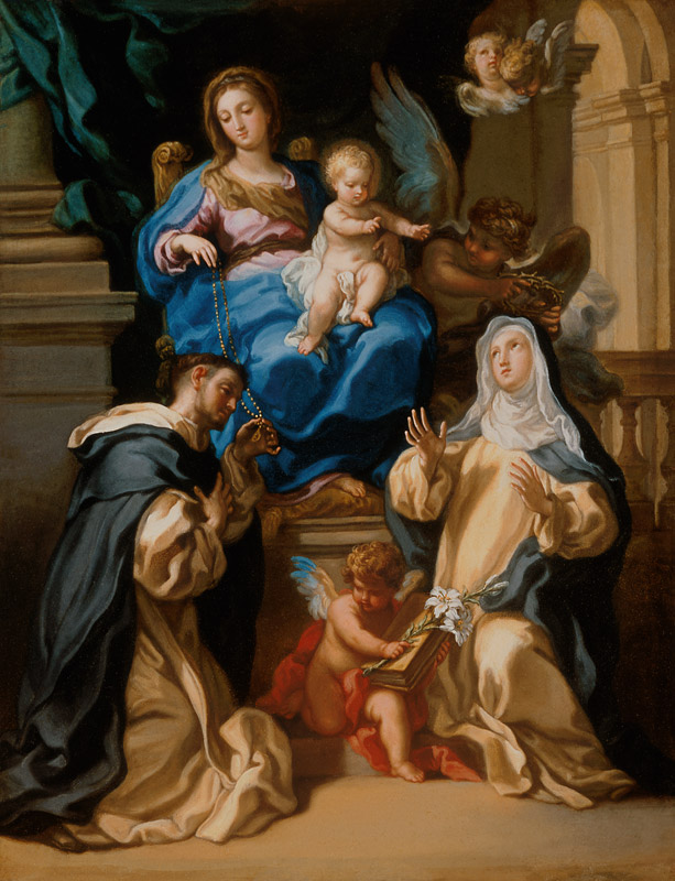 Madonna with child, the hll. Dominikus and Kathari de Filippo Ricci