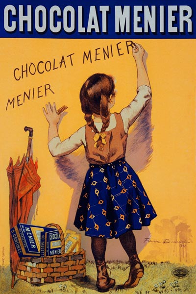 Reproduction of a poster advertising 'Menier' chocolate, 1893 (colour litho) de Firmin Bouisset