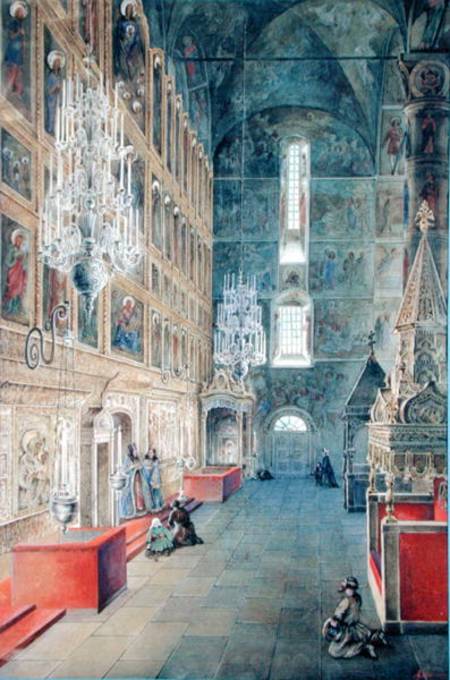 Interior of the Assumption Cathedral of the Moscow Kremlin de Fjodor Jakowlewitsch Aleksejew