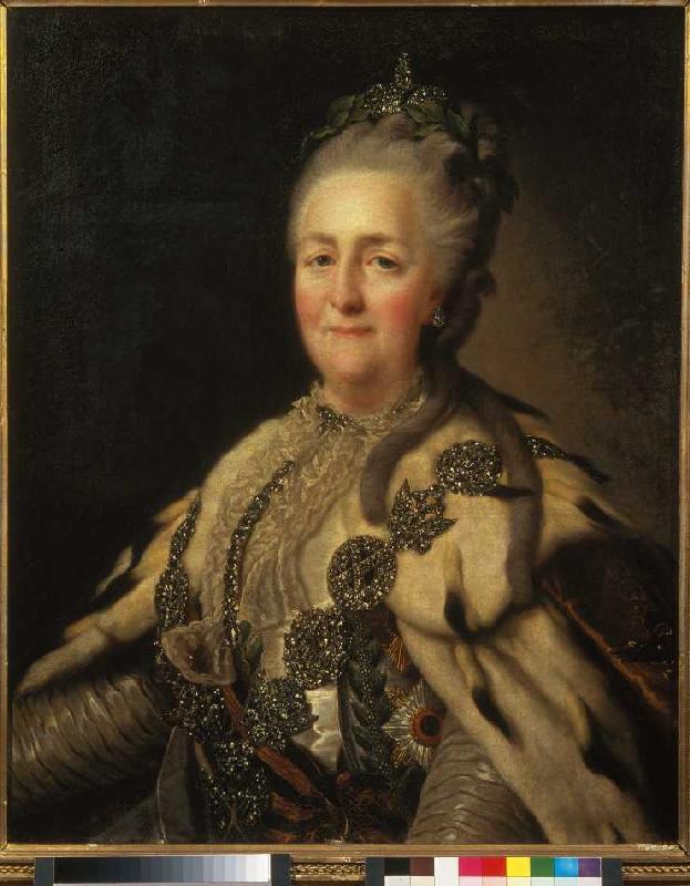 Portrait of the czarina Katharina II. de Fjodor Stepanowitsch Rokotov