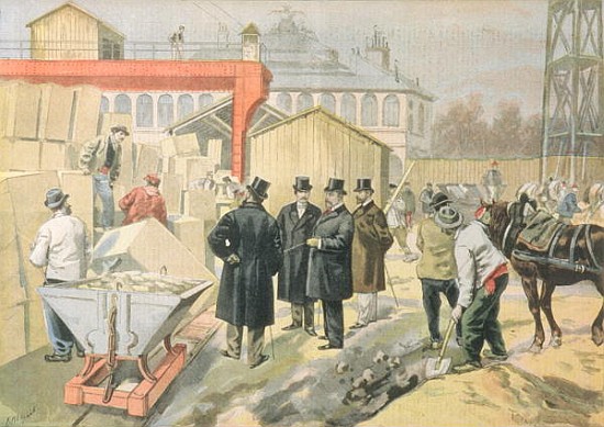 The Prince of Wales (1841-1910) Visiting the Building Site of the 1900 Universal Exhibition, from '' de F.L. Meaulle