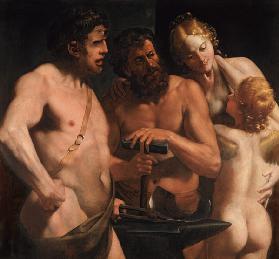 Zyklop, Hephaistos, Aphrodite and Amor