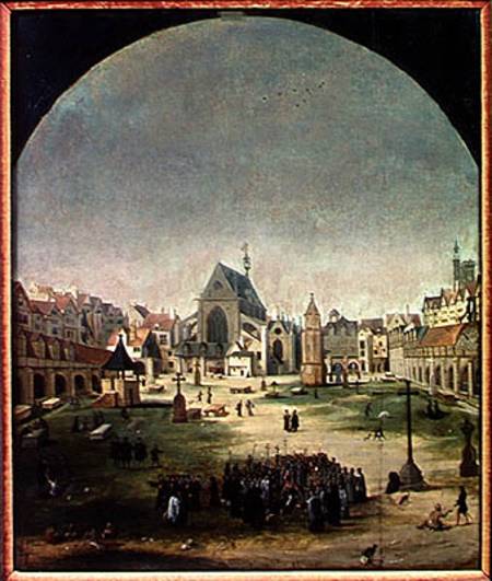 The Cemetery of the Innocents and the Mass Grave During the Reign of Francois I de Flemish School