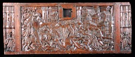 Chest Carved with St. George Slaying the Dragon de Flemish School