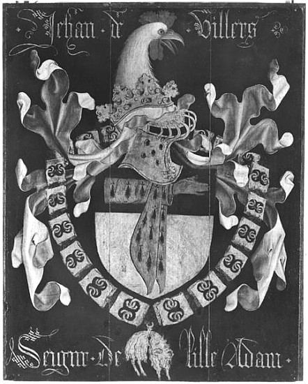 Coat of Arms of Jehan de Villers (d.1439), Seigneur of Lille Adam, 3rd Chapter of the Order of the G de Flemish School