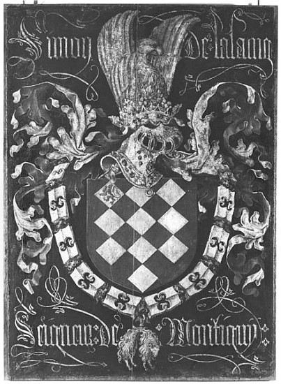 Coat of Arms of Simon de Lalaing (1405-76) Seigneur of Montigny, 1st Chapter of the Order of the Gol de Flemish School