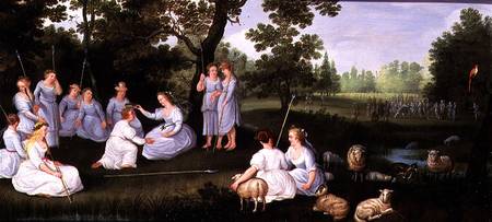 Landscape with Shepherds and Shepherdesses de Flemish School