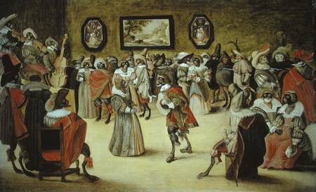 Monkeys and Cats at a Masked Ball de Flemish School