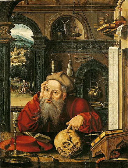 St. Jerome in his Study de Flemish School