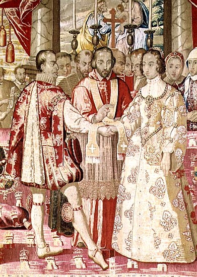 The Charles V Tapestry depicting the Marriage of Charles V (1500-58) to Isabella of Portugal (1503-3 de Flemish School
