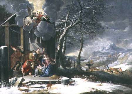 Winter Landscape with Nativity de Flemish School