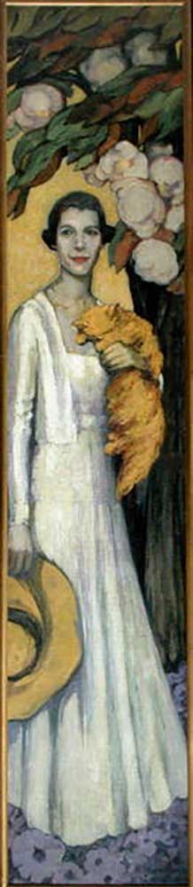 Portrait of Emily MacFadden with her Cat de Florence Lundborg