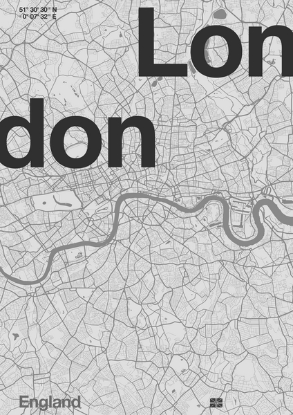 London Minimal Map de Florent Bodart