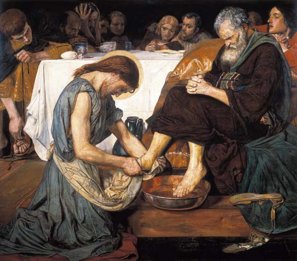Christ washing Peter's feet de Ford Madox Brown