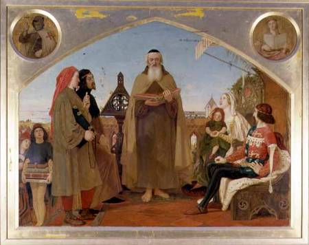John Wycliffe reading his translation of the Bible to John of Gaunt de Ford Madox Brown