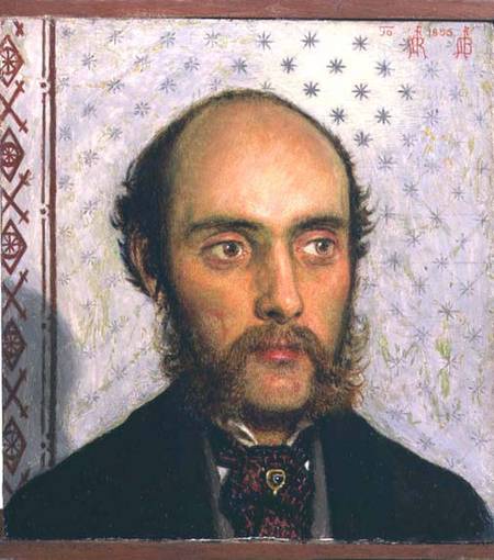 Portrait of William Michael Rossetti (1829-1919) by Lamplight de Ford Madox Brown