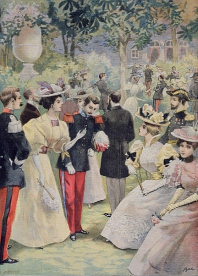 A Garden party at the Elysee, illustration from ''Le Petit Journal'', 21st July 1895 de Fortune Louis Meaulle