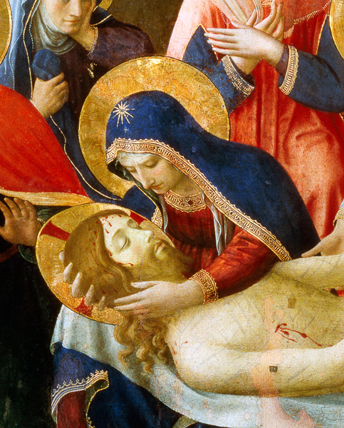 Deposition from the Cross, detail of the Virgin Mary de Fra Beato Angelico