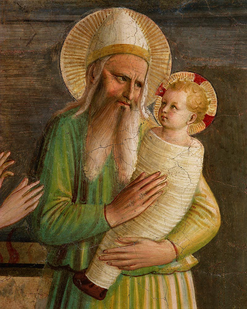 Simeon with the Christ Child, detail from The Presentation in the Temple de Fra Beato Angelico