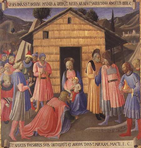 The Adoration of the Magi, detail from panel one of the Silver Treasury of Santissima Annunziata de Fra Beato Angelico