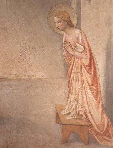 The Annunciation, detail of the Virgin de Fra Beato Angelico