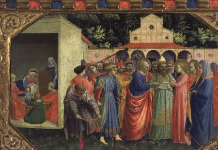 The Birth and Marriage of the Virgin, from the predella of the Annunciation altarpiece de Fra Beato Angelico
