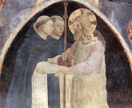 Christ Welcomes Two Dominican Friars de Fra Beato Angelico