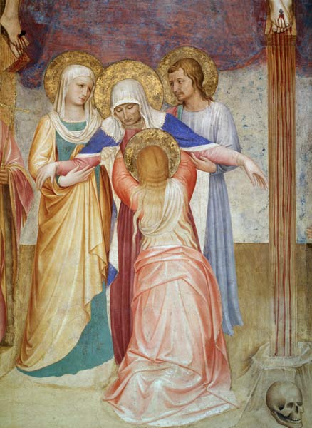 The Crucifixion, detail of the Virgin and attendants from the Chapter House de Fra Beato Angelico