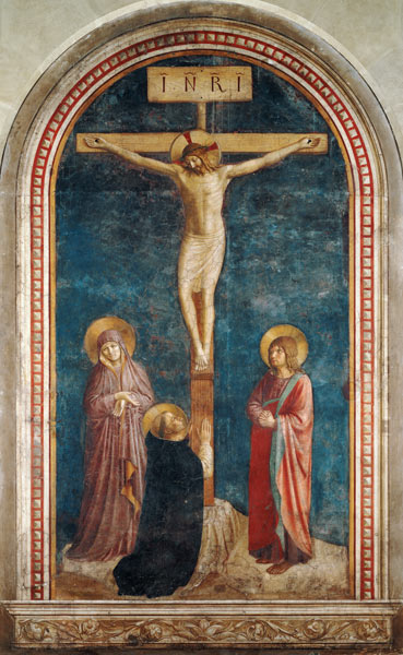 The Crucifixion with Saint Dominic de Fra Beato Angelico