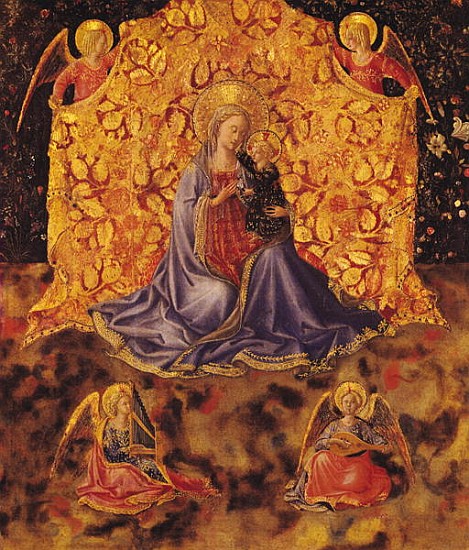 Madonna of Humility with Christ Child and Angels de Fra Beato Angelico