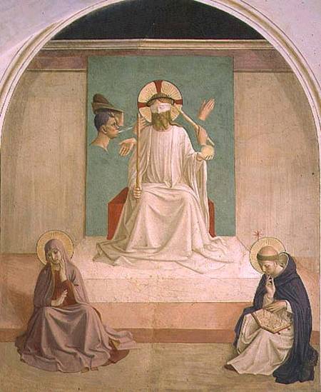 The Mocking of Christ with the Virgin and St. Dominic de Fra Beato Angelico